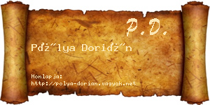 Pólya Dorián névjegykártya